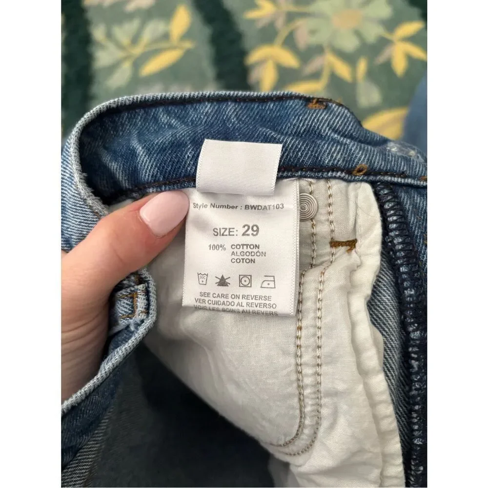 Betro Simone High Waisted Button Fly Wide Leg Jeans Size 29